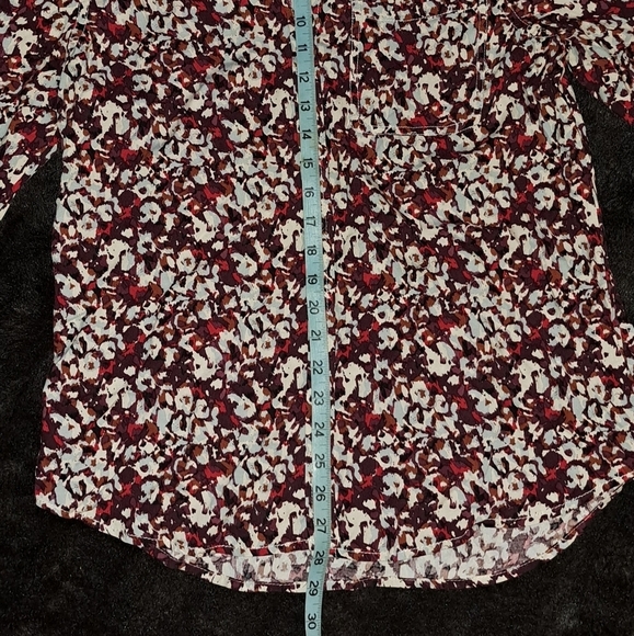 BeachLunchLounge Size S Red White Floral Print Button Down Shirt NWT ECO B38#4 - Picture 14 of 14